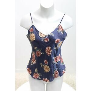 Vtg Babydoll Camisole M Soft Slippery Satin Y2K Romantic Cottage Whimsy Grunge